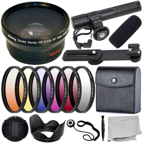 ULTIMAXX  58MM Complete Lens Filter Accessory Kit With 58MM 0.43X Wide Angle/macro Lens & Filter Sets For: Canon Eos