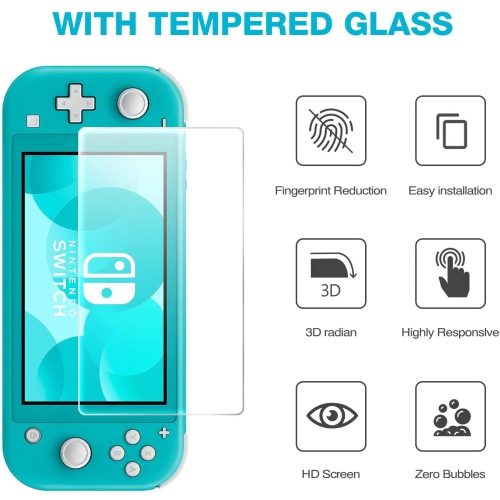 ProCase Nintendo Switch Lite Case with Screen Protector, Travel Carrying Case Hard Shell 2 in 1 Accessories Kit