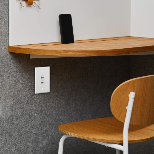 [10 Pack] BESTTEN 2-Port Keystone Wall Plate, for Keystone Jack and Modular Inserts, Unbreakable Polycarbonate, cUL