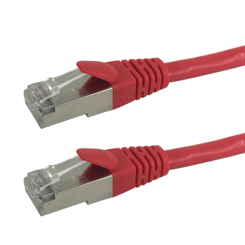 HYFAY Ethernet CAT6 Patch Cable 10 FT STP Stranded Shielded 26AWG Molded Networking/Internet Cable, 550MHZ CMR, Red