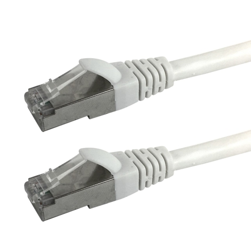 HYFAY Ethernet CAT6 Patch Cable 25 FT STP Stranded Shielded 26AWG Molded Networking/Internet Cable, 550MHZ CMR, White