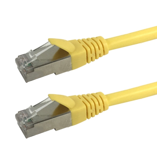 HYFAY Ethernet CAT6 Patch Cable 15 FT STP Stranded Shielded 26AWG Molded Networking/Internet Cable, 550MHZ CMR, Yellow