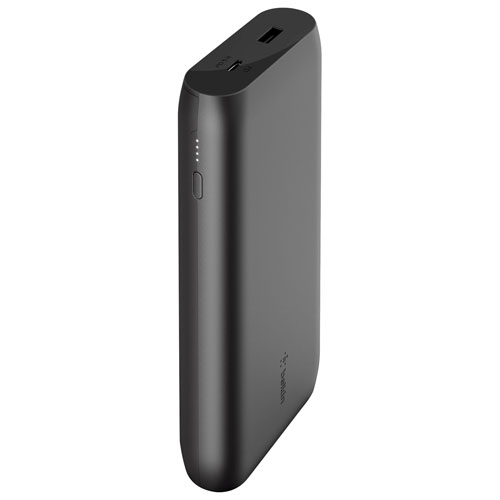 Chargeur portable USB-A/USB-C de 20 000 mA h de Belkin - Noir