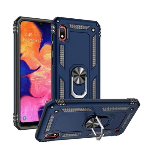 【CSmart】 Anti-Drop Hybrid Magnetic Hard Armor Case with Ring Holder for Samsung Galaxy A10, Navy
