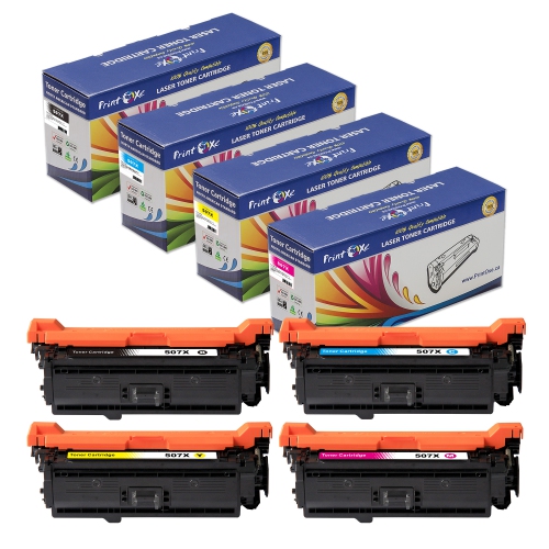 PrintOxe® 507X Compatible Set CE400X CE401A CE402A CE403A 4 Toner Cartridges for HP Laserjet Enterprise 500 M551 M575 Series