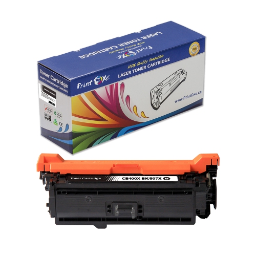 PrintOxe® CE400X BLACK Compatible 507X High Yield of CE400A Toner Cartridge for HP Laserjet Enterprise 500 M551 M575 Series