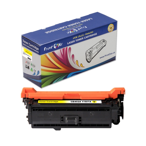 PrintOxe® CE402A Yellow Compatible 507X / 507A Toner Cartridge for HP Laserjet Enterprise 500 M551 M575 Series