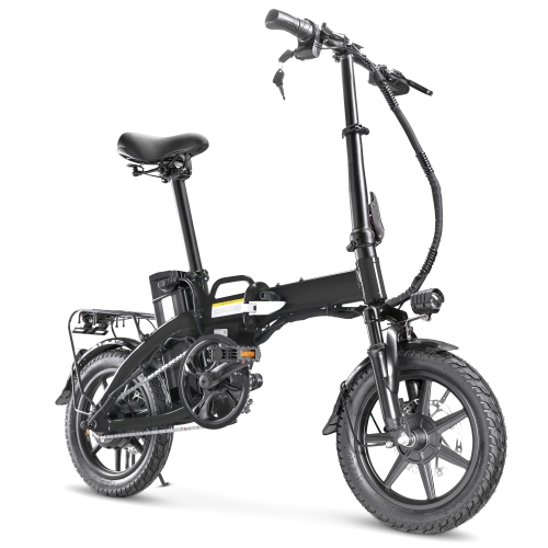 XPRIT 14" Folding Electric Bicycle 250W City Commuter, Aluminum Frame, LCD Display, 25KMH Full Throttle/Pedal Assist up to 45 KM per charge - Black