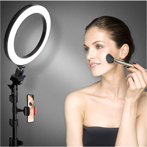 UBeesize 8" Selfie Ring Light with Tripod Stand & Cell Phone Holder for Live Stream/Makeup, UBeesize Mini Led Camera Ringlight for YouTube