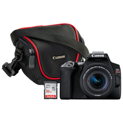 Canon EOS Rebel SL3 DSLR Camera with 18-55mm Lens, Camera Bag & 32GB Memory Card - Only at Best Buy