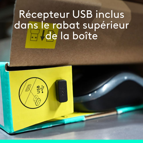 Ensemble clavier et souris optique sans fil silencieux MK295 de Logitech - Graphite