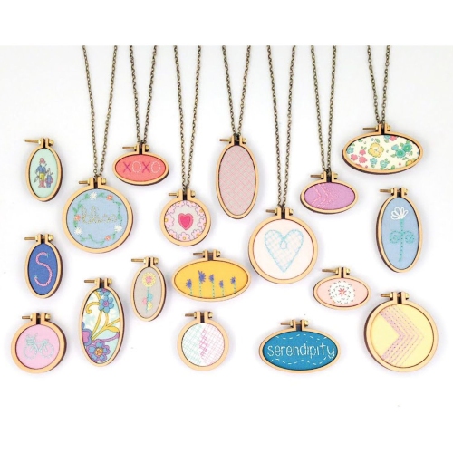 Mini Embroidered Pendants