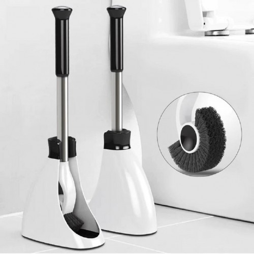 Magnetic Stainless Steel Toilet Brush and Caddy Holder Bathroom Kitchen Cleaning Set