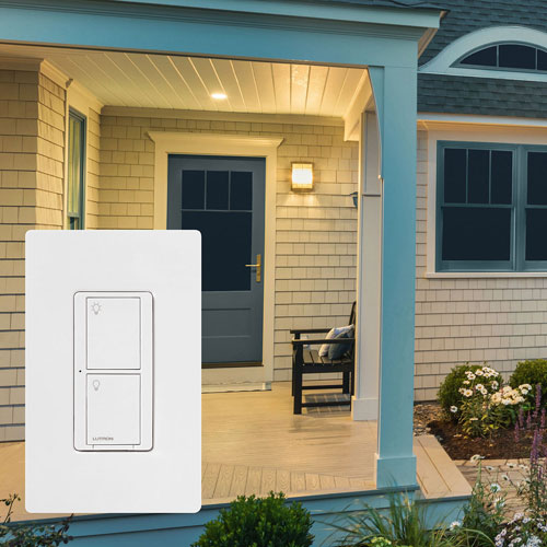 Lutron Caseta Smart Switch with Smart Bridge & Pico Remote Control (P-BDG-PKG2WS-WHC) - 2-Pack