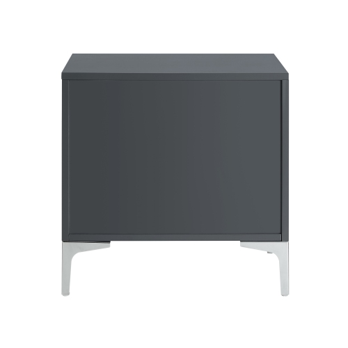 Inspired Home Maximilian Side Table/Accent Table/Nightstand, Dark Grey