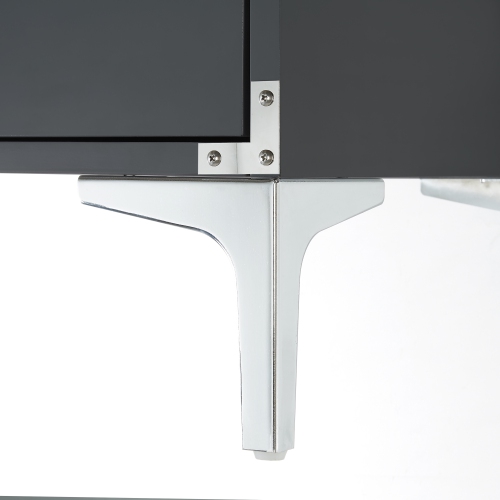 Inspired Home Maximilian Side Table/Accent Table/Nightstand, Dark Grey