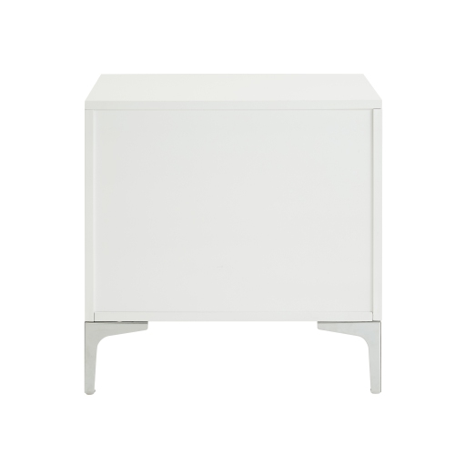 Inspired Home Maximilian Side Table/Accent Table/Nightstand, White