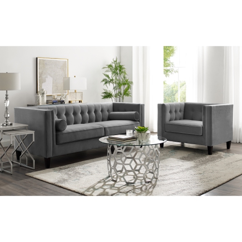 Inspired Home Donald Coffee Table, Silver