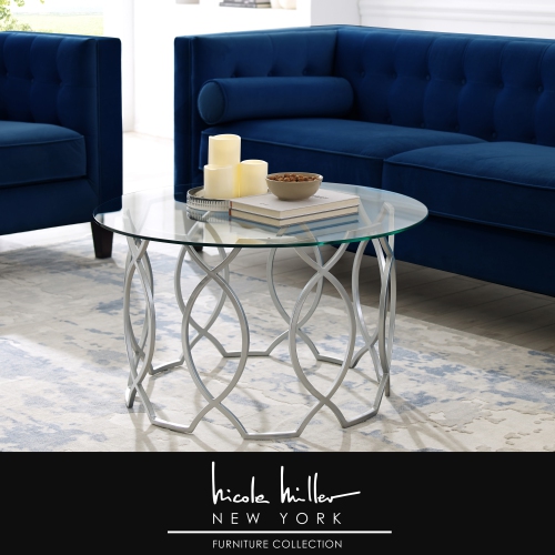Image 1 de 6.. Nicole Miller New York Jazmin Coffee Table, Silver