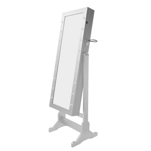 Inspired Home Braden Armoire Jewelry Storage Organizer, Grey