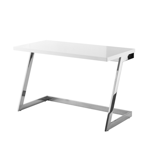 Inspired Home Malaysia Writing Desk, White/Chrome
