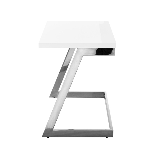 Inspired Home Malaysia Writing Desk, White/Chrome