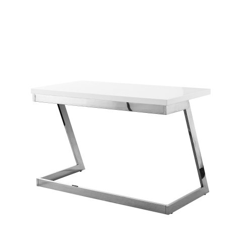Inspired Home Malaysia Writing Desk, White/Chrome