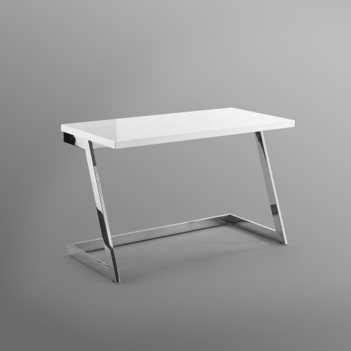 Inspired Home Malaysia Writing Desk, White/Chrome