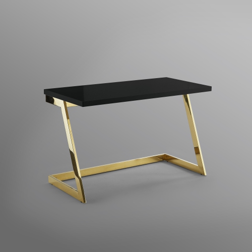 Inspired Home Malaysia Writing Desk, Black/Gold