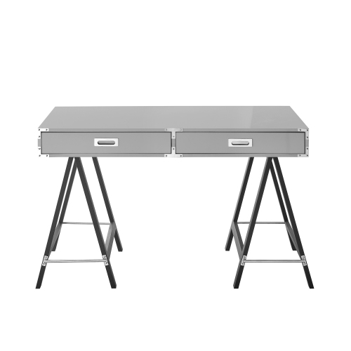 Inspired Home Fabian Writing Desk, Light Grey