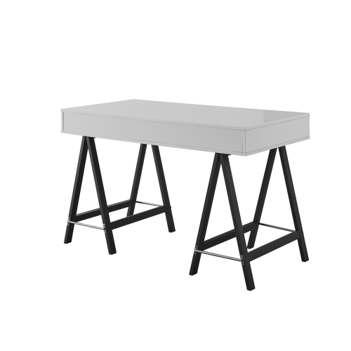 Inspired Home Fabian Writing Desk, Light Grey