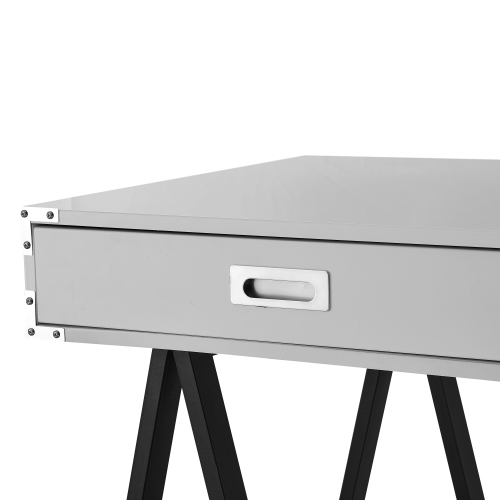 Inspired Home Fabian Writing Desk, Light Grey