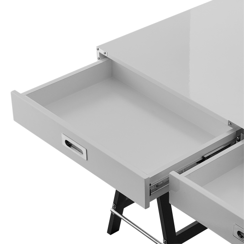 Inspired Home Fabian Writing Desk, Light Grey