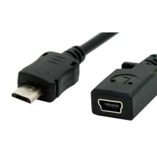 Micro Male to Mini Female USB Adapter Converter Data Charger Cable