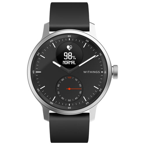 Withings ScanWatch 42mm Hybrid Smartwatch with Heart Rate Monitor & Oximeter - Black