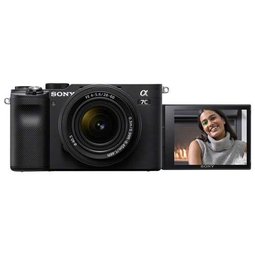 Appareil photo sans miroir plein format Alpha 7C de Sony avec objectif 28-60 mm - Noir