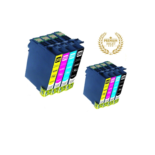 Ultra Ink™ 2 Sets EPSON T200 BK/M/Y/C Inkjet COMBO- Epson Printer XP200/300/310/400/410/WF2520/2530/2540