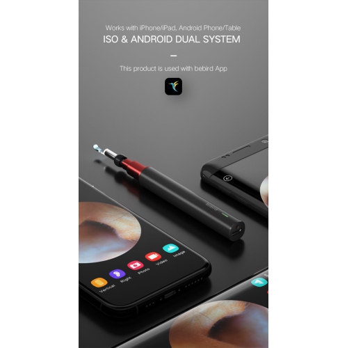 BEBIRD A2 Otoscope intelligent visible couleur argentée