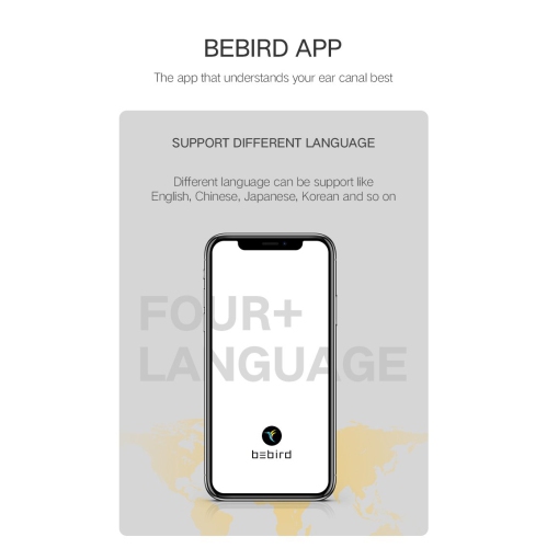 BEBIRD A2 Otoscope intelligent visible couleur argentée