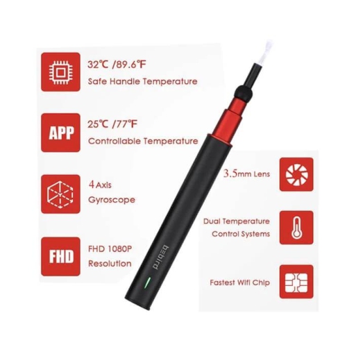 BEBIRD A2 Otoscope intelligent visible couleur argentée