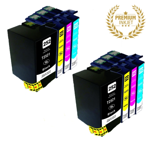 Ultra Ink™ 2 Sets EPSON T252 BK/M/Y/C Inkjet COMBO-Epson Printer WF3620/3640/7110/7210/7610/7620/7710/7720