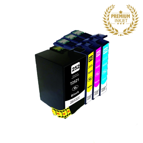 Ultra Ink™ EPSON T252 BK/M/Y/C Compatible Inkjet COMBO-Epson Printer WF3620/3640/7110/7210/7610/7620/7710/7720