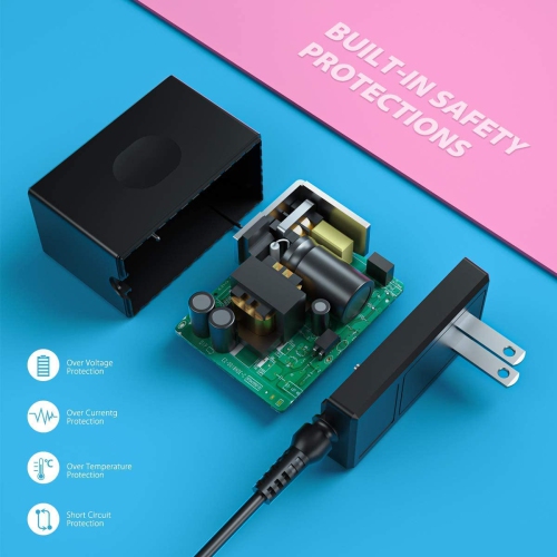 Charger for Switch and Switch Lite, Switch Charger AC Adapter Power Supply 15V 2.6A Fast Charging Kit for Switch