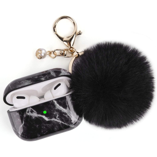 Black V-MORO AirPods Pro Case Marble Cute Airpods Accessories Protective Hard Case Cover Compatible with Apple AirPods 3 case