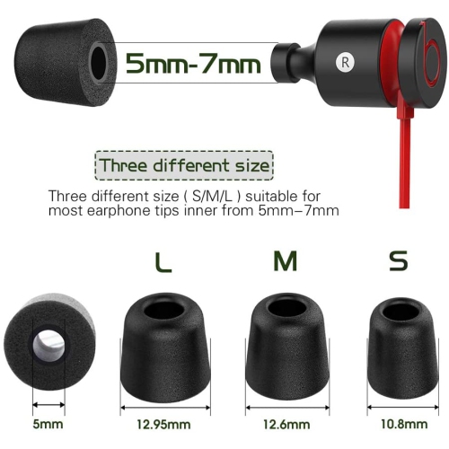 New Bee Super Soft Comfortable Foam Earphone Tips Replacement Earbud Tips Premium Memory Foam Earbuds Sound Blocking