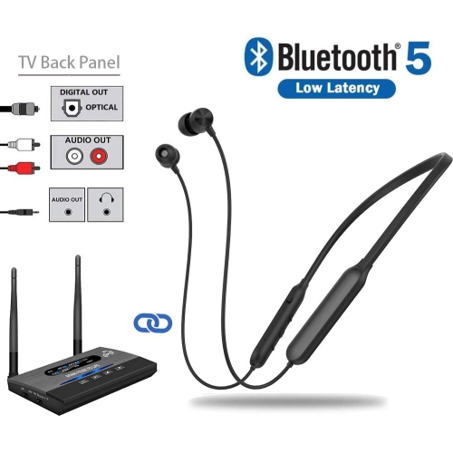 wireless tv earbuds with transmitter