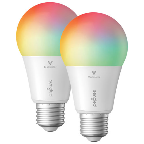 Ampoules DEL intelligentes Wi-Fi A19 de Sengled - Paquet de 2 - Multicolore