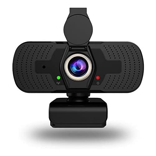 1080P HD Webcam with Microphone, Privacy Cover, Streaming Computer Web Camera with 110-Degree Wide View Angle, USB PC Webcam for Video Calling