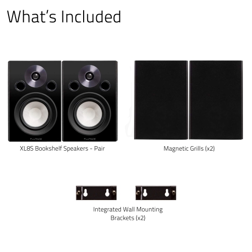 Fluance Reference High Performance 2-Way Bookshelf and Surround Speakers for a 2-Channel Stereo or Home Theater System