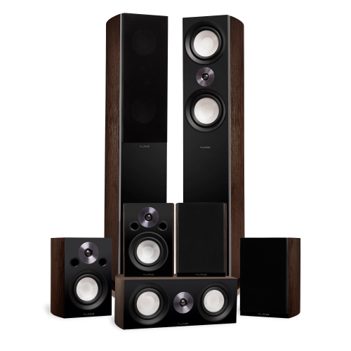 Fluance Reference Surround Sound Home Theater 7.0 Channel Speaker - Natural Walnut